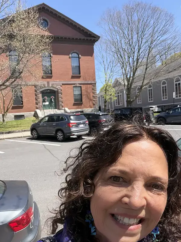 Margie at Concord Town Hall